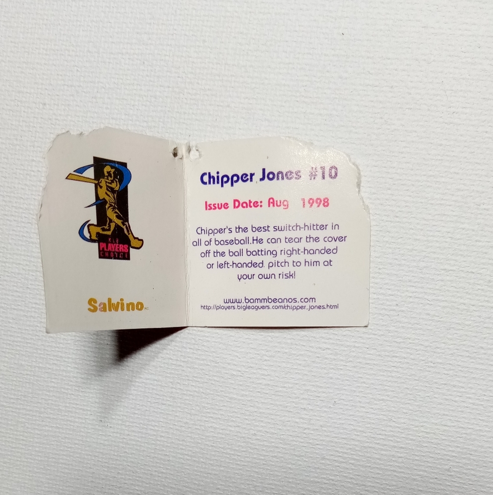 1998 Salvino's Bammers #10 Chipper Jones #42 Mo Vaughn Beanie Bears - Picture 5 of 12